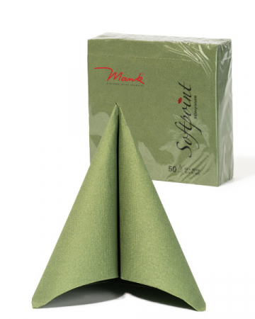Servetele festive - CULORI UNI - Servetele de masa festive Softpoint - Olive (Masliniu inchis) / 40x40 cm / 50 buc