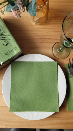 Servetele de masa festive Softpoint - Olive (Masliniu inchis) / 40x40 cm / 50 buc [2]