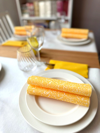 Servetele festive - TOAMNA - Servetele de masa festive Spanlin - Denice (galben) / 40 x 40 cm / 30 buc