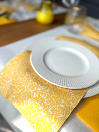Servetele de masa festive Spanlin - Denice (galben) / 40 x 40 cm / 30 buc [4]