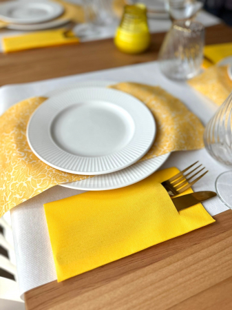 Servetele de masa festive Spanlin - Denice (galben) / 40 x 40 cm / 30 buc [3]