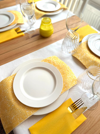 Servetele de masa festive Spanlin - Denice (galben) / 40 x 40 cm / 30 buc [8]