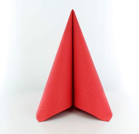 Servetele de masa festive Tissue Deluxe - Red (rosii) / 40x40 cm / 50 buc [1]