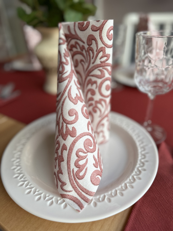 Servetele festive - VALENTINE'S DAY & DRAGOBETE - Servetele festive Linclass - Bosse (bordeaux) / 40 x 40 cm / 50 buc