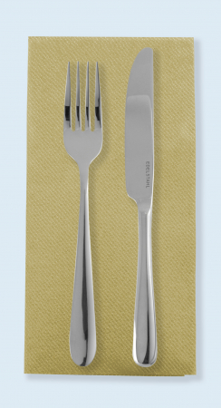 Servetele Linclass ultra calitative, aurii, 40x40 cm, pliate 1/8, 12 buc [8]