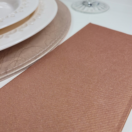 Servetele Linclass ultra calitative, bronz, 40x40 cm, pliate 1/8, 12 buc [3]