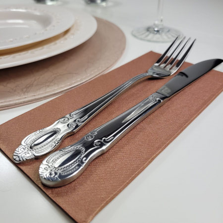 Servetele festive - ANIVERSARE SAU BOTEZ - Servetele Linclass ultra calitative, bronz, 40x40 cm, pliate 1/8, 12 buc