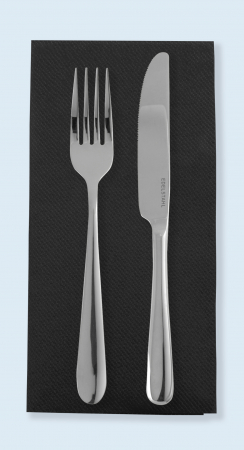 Servetele Linclass ultra calitative, negre, 40x40 cm, pliate 1/8, 12 buc [4]