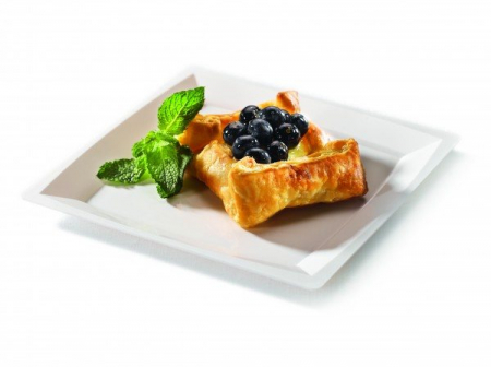 Set farfurii albe de unica folosinta MILAN din plastic / 13,6 x 13,6 cm / 24 buc [1]