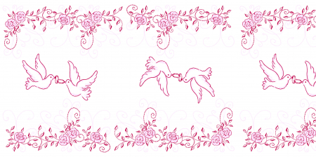 Traversa masa Linclass Wedding - Nunta (roz-bordo) / 40 cm x 24 m / 1 rolă [2]