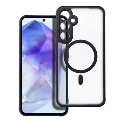 Husă FULL MATTE MAG COVER neagră pentru Samsung Galaxy A55 – Compatibilă MagSafe, protecție premium [1]