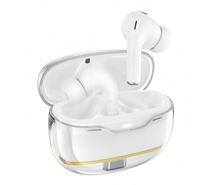 Căști Bluetooth Wireless HOCO TWS EW54 – Design Compact, Albe [2]