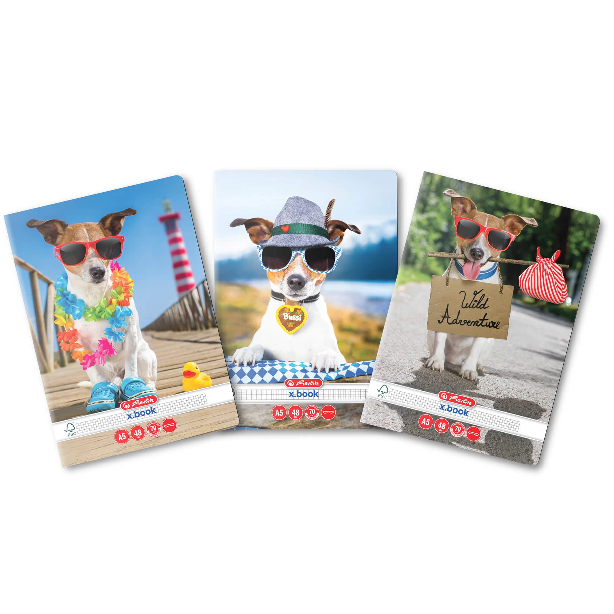 Caiet Herlitz Dictando – 48 File, Format A5, Liniatură pentru Scriere [1]