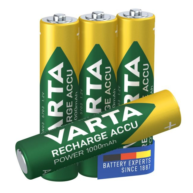 Acumulatori Varta AAA 1000 mAh NiMH baterii reincarcabile R03 [2]