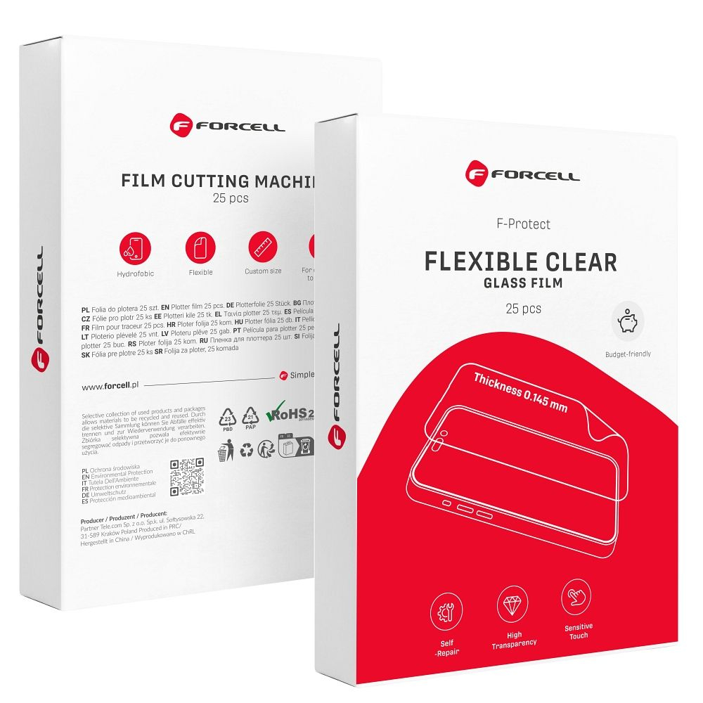 Folie de protecție FORCELL F-PROTECT FLEXIBLE CLEAR (TPH) – Transparentă, HD, ultra-subțire [1]