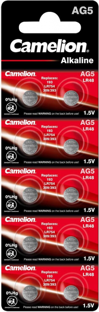 Baterie Camelion AG5 – Alcalină 1.5V (LR754) [1]