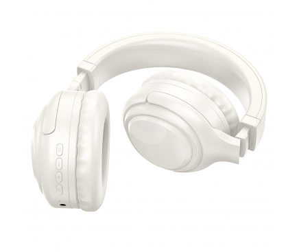Căști Wireless HOCO W48 – Bluetooth 5.3, Design Elegant, Alb Lapte [2]