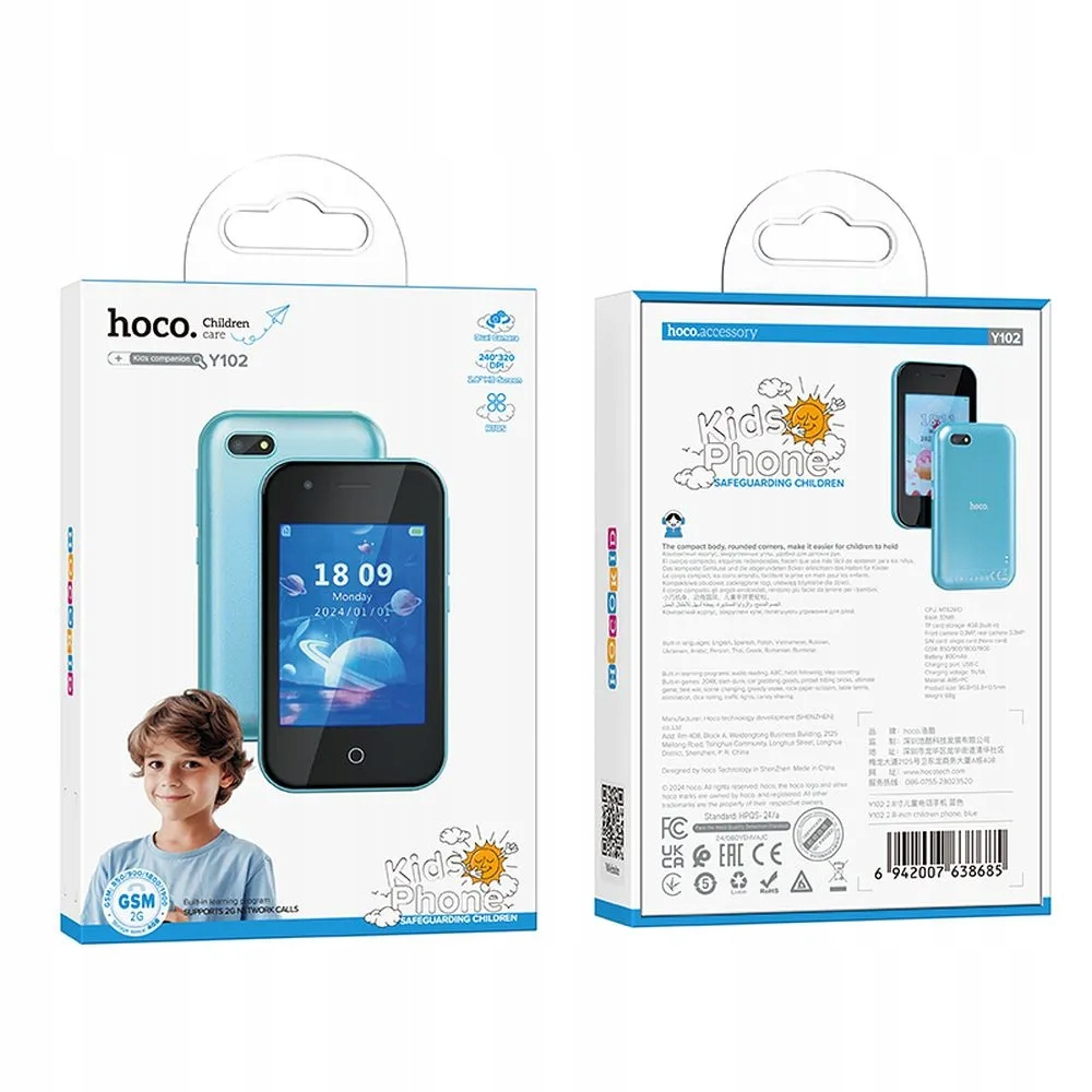 Smartphone HOCO pentru Copii 2,8" Y102, Albastru [2]