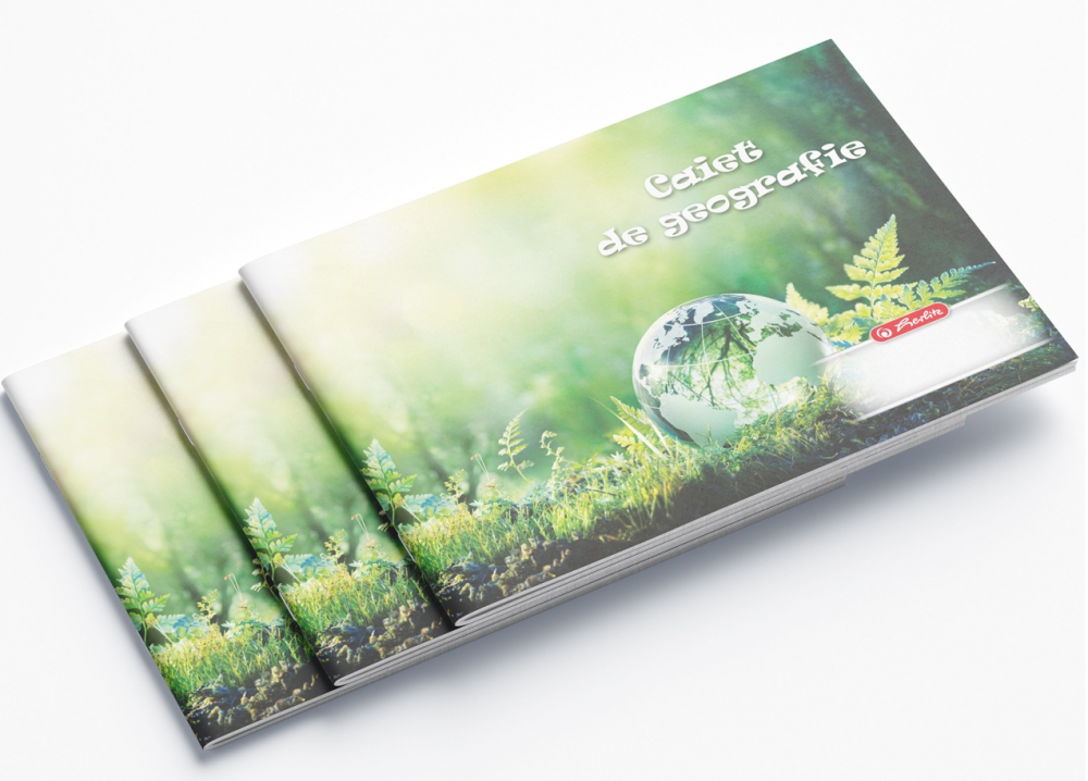 Caiet Geografie Herlitz – 24 File, A5, Liniatură Specială pentru Școală [1]