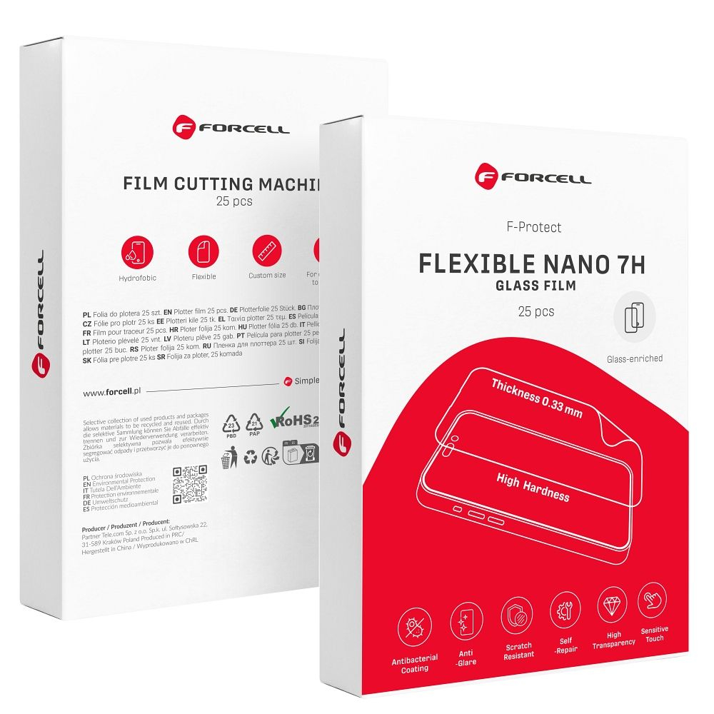 Folie FORCELL F-PROTECT FLEXIBLE NANO 7H – Film hibrid din nano-sticlă, protecție avansată ecran [1]