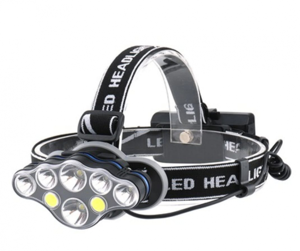 Lanternă cu Cap LED, 5 LED-uri, IPX4, Negru – Frontală Puternică, Rezistentă la Apă [1]