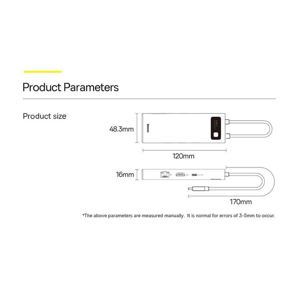 Adaptor Hub 7-în-1 Baseus Type-C, Gri [6]