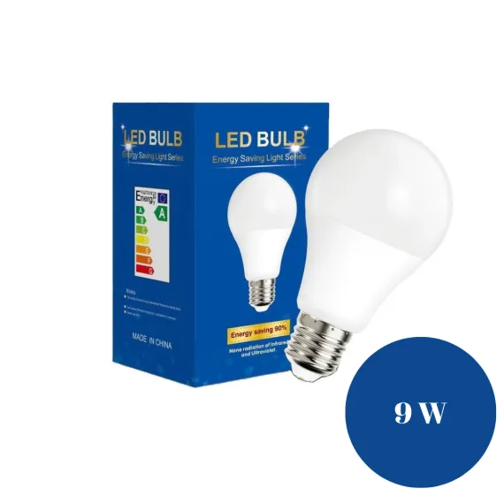 Bec LED 9W – Economie de Energie, Lumină Albă Caldă, Soclu E27, Durată Lungă de Viață [1]