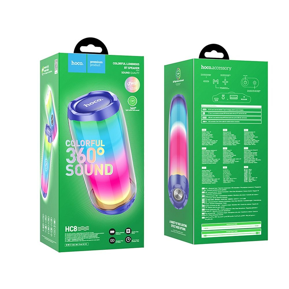 Boxă Wireless Bluetooth Hoco HC8, Albastru [3]