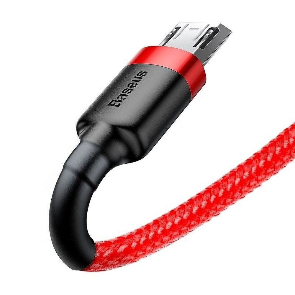 Cablu Baseus Cafule, USB-A la Micro USB, 2A, 1m, Rosu/Negru [1]