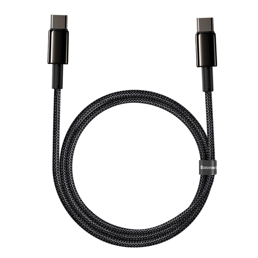 Cablu Baseus Type-C la Type-C PD 5A 100W Tungsten CATWJ-01, 1 m, Negru [5]