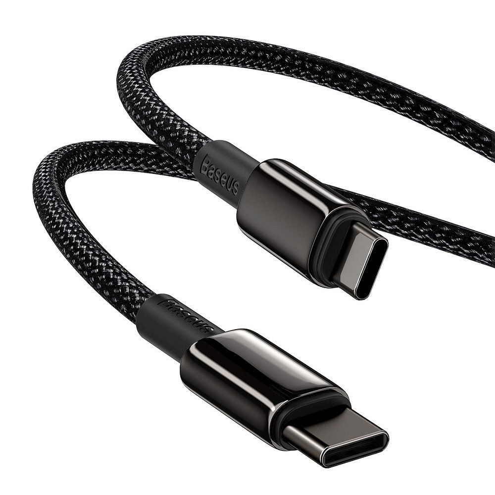Cablu Baseus Type-C la Type-C PD 5A 100W Tungsten CATWJ-01, 1 m, Negru [2]