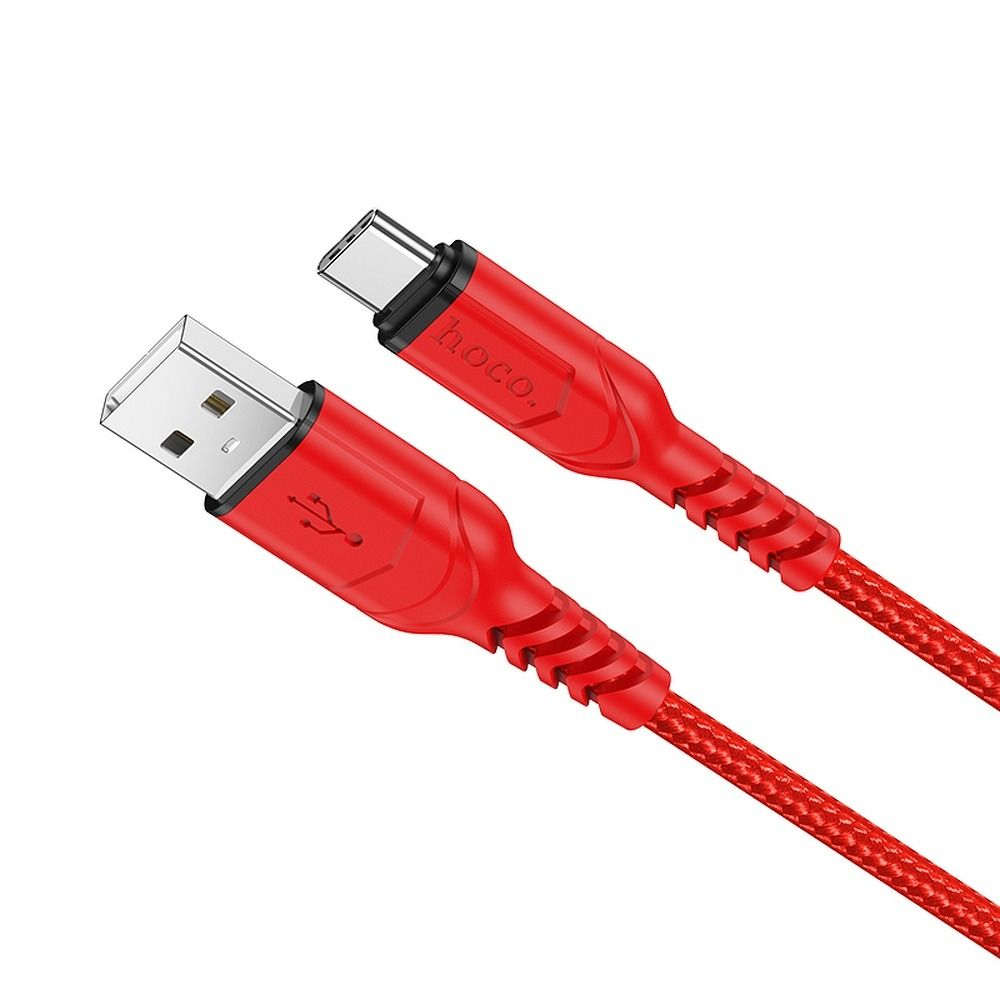 Cablu Hoco USB-A la Type-C QC 3A X59, 1 m, Roșu [1]