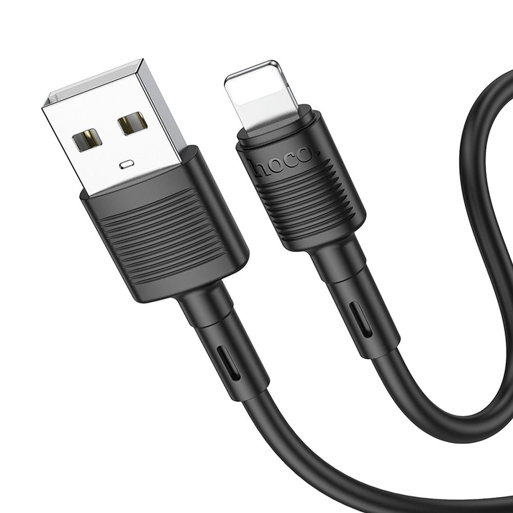 Cablu Hoco X83, USB-A la Lightning, 2.4A, 1m, Negru [1]