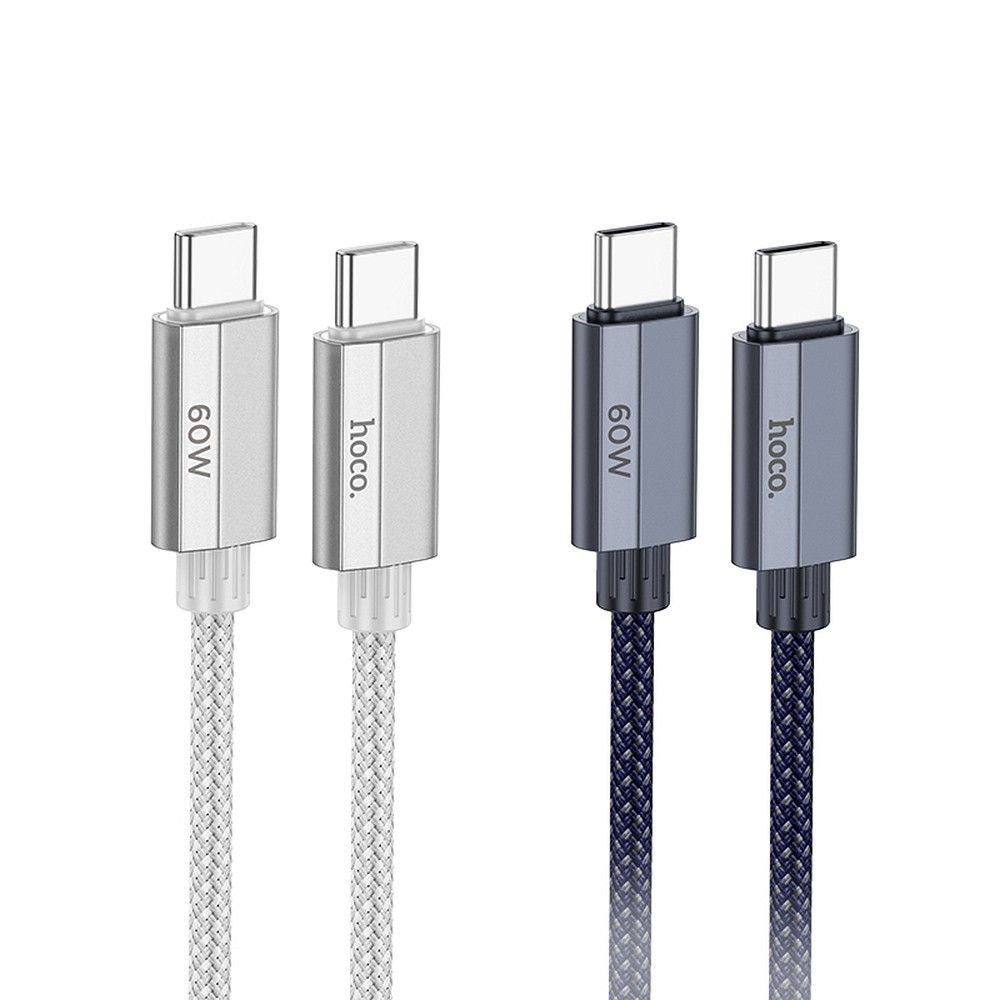 Cablu Type-C la Type-C Hoco U134 – PD QC3.0, 3A, 60W, 1.2m, Albastru Închis [3]