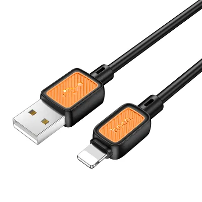 Cablu USB-A la Lightning Hoco X108, 2.4A, 1m, Black – Fast Charging [2]