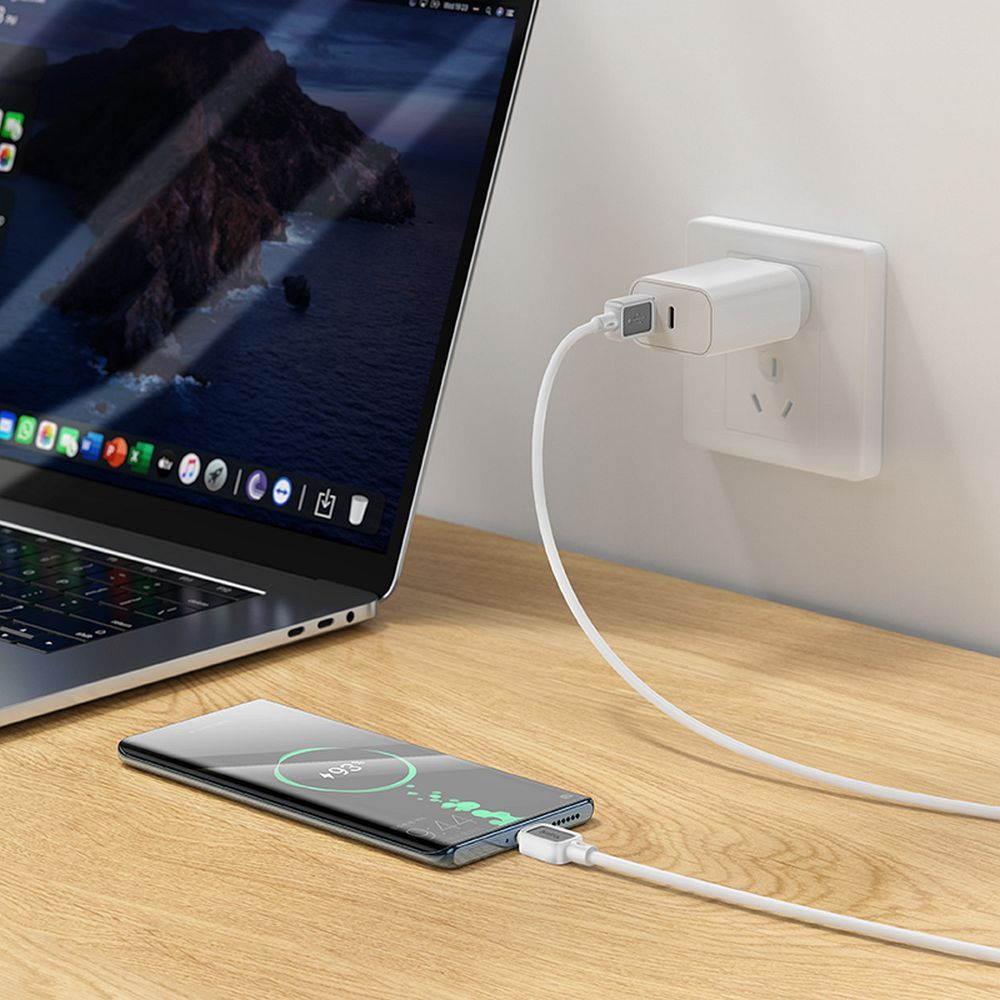 Cablu USB-A la Micro-USB Hoco X108 – 2.4A, 1m, Alb [4]