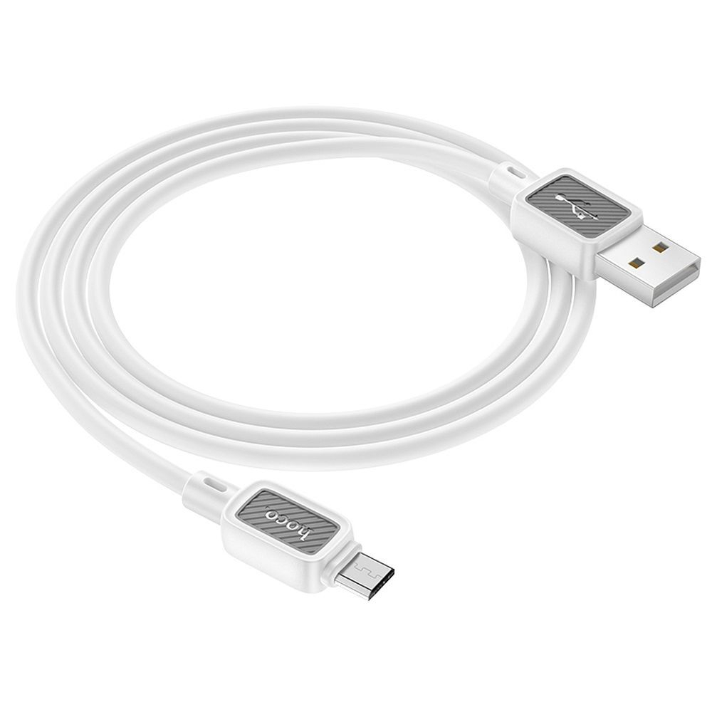 Cablu USB-A la Micro-USB Hoco X108 – 2.4A, 1m, Alb [1]