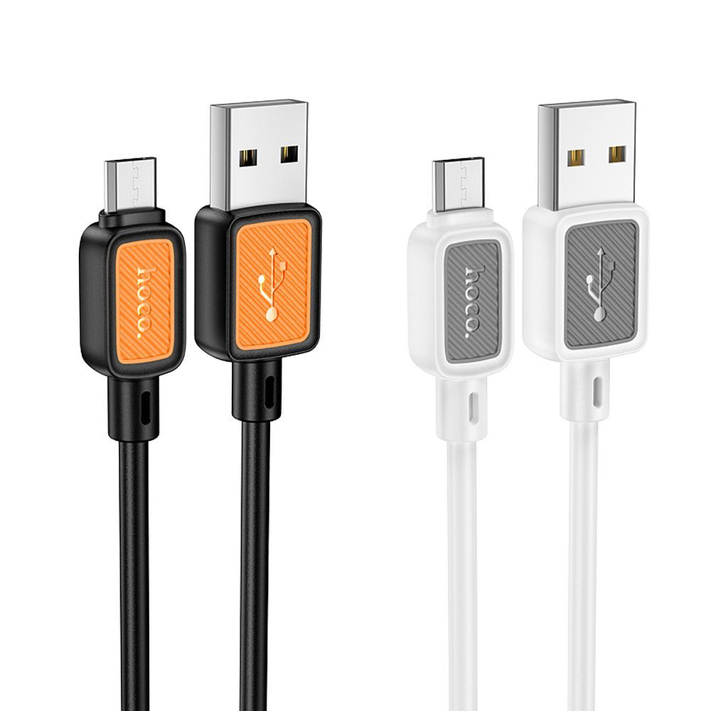 Cablu USB-A la Micro-USB Hoco X108 – 2.4A, 1m, Alb [3]