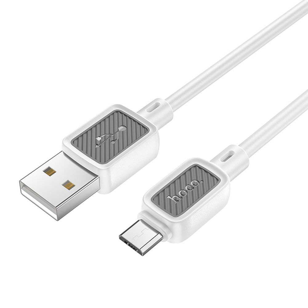 Cablu USB-A la Micro-USB Hoco X108 – 2.4A, 1m, Alb [2]
