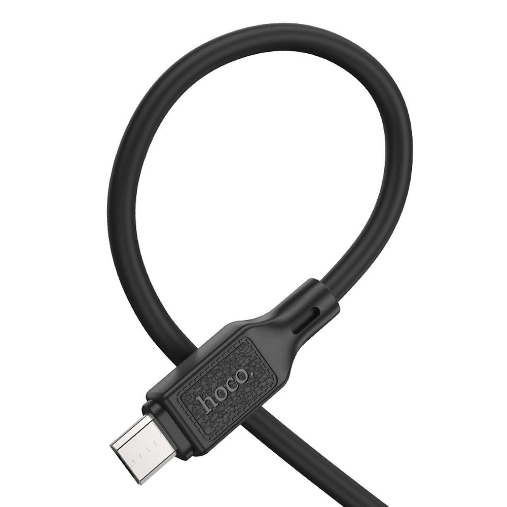 Cablu USB-A la Micro-USB Hoco X90 – 2.4A, 1m, Negru [2]
