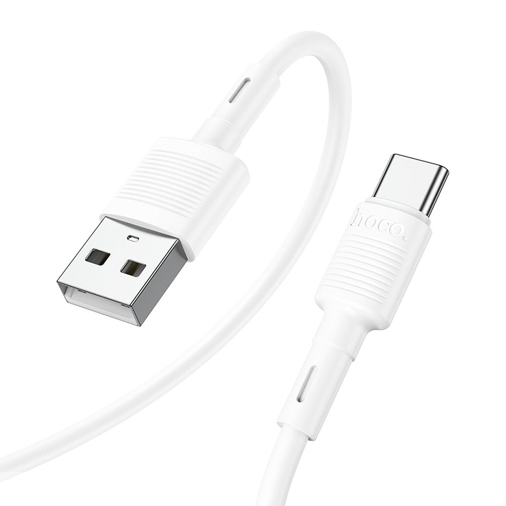 Cablu USB Hoco X83, USB-A la Type-C, 1m, 3A, Alb [4]