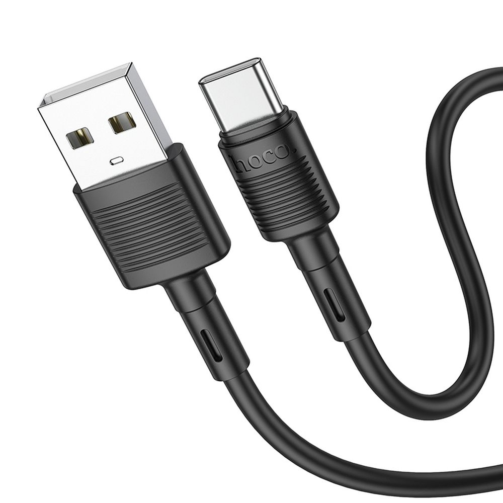 Cablu USB Hoco X83, USB-A la Type-C, 1m, 3A, Negru [5]
