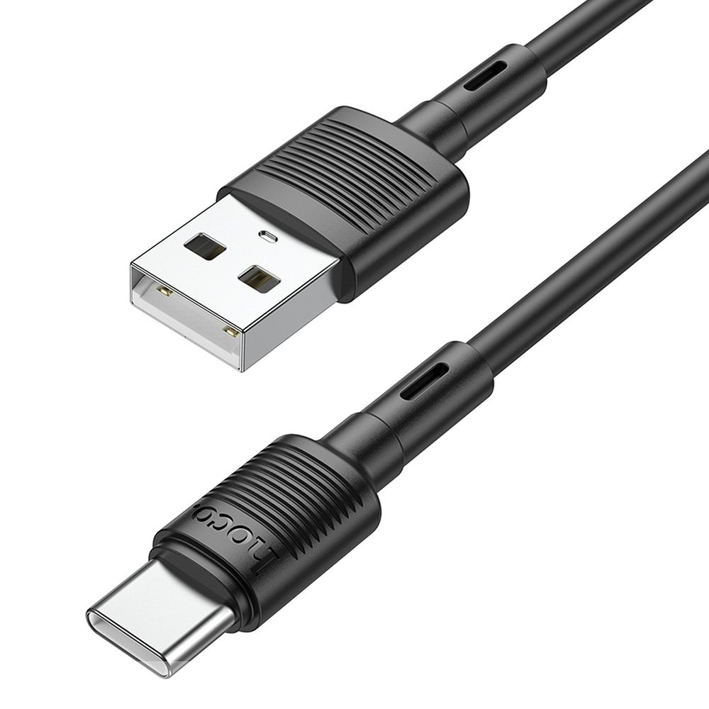 Cablu USB Hoco X83, USB-A la Type-C, 1m, 3A, Negru [4]