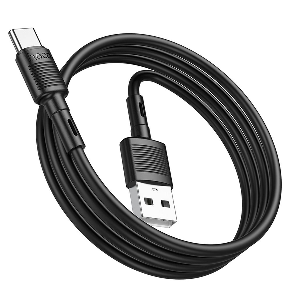 Cablu USB Hoco X83, USB-A la Type-C, 1m, 3A, Negru [3]