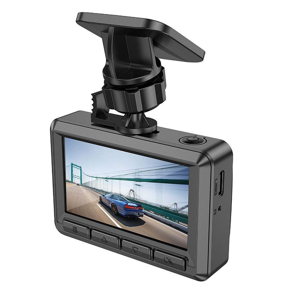 Cameră auto HOCO cu ecran 2,45" 1080P/30fps DV2 negru [1]
