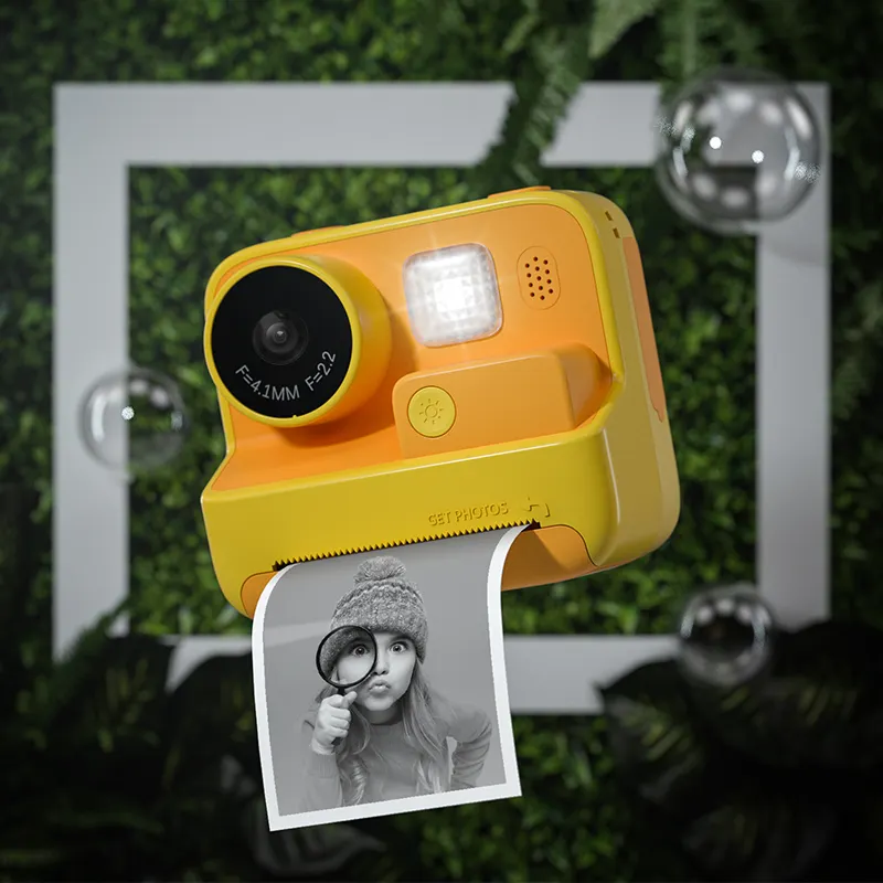 Cameră foto instant pentru Copii cu Imprimantă, Hoco,galbena [5]