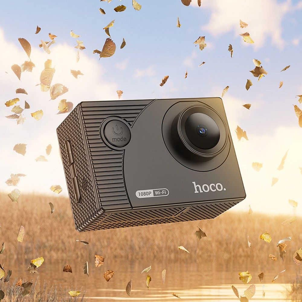 Cameră sport Hoco DV100 cu ecran 2", 1080p/30fps, neagră [1]