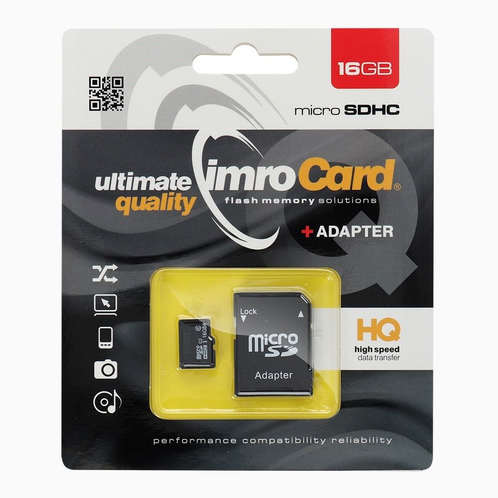 Card memorie Imro MicroSD 16GB, 100MB/s, Class 10 UHS-I cu Adaptor SD [1]