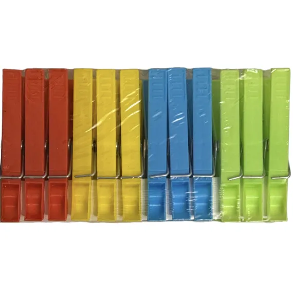 Cârlige pentru Rufe din Plastic – Set Rezistent, Colorat, Ideal pentru Uscător de Interior sau Exterior [1]