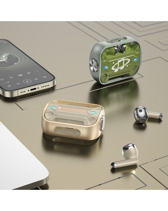 Casti HOCO TWS EW55 Trendy True Wireless Army Verde Bluetooth cu microfon [3]